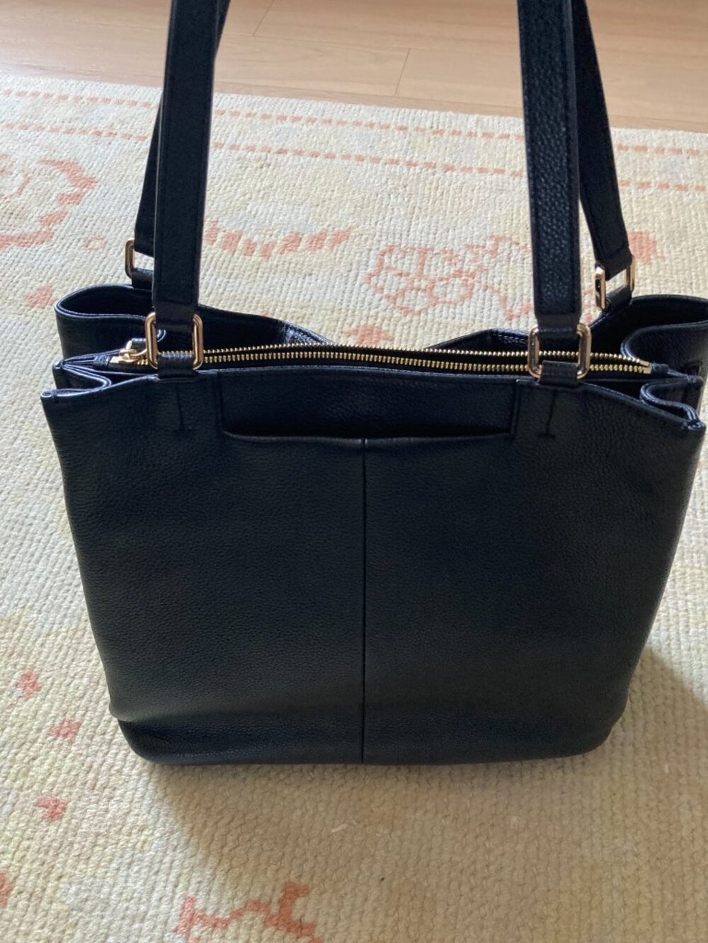 Quince Italian Leather Triple Compartment Bucket Bag in Black - Picture 7 of 7